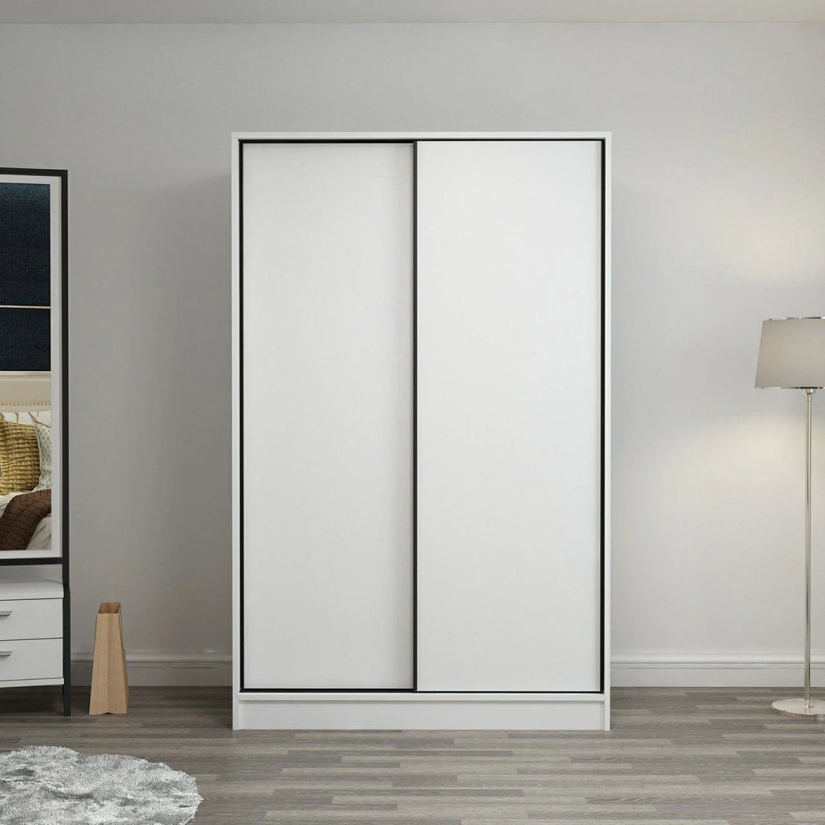 Practical Wardrobe with a Modern Design 120 × 200 cm – WD66