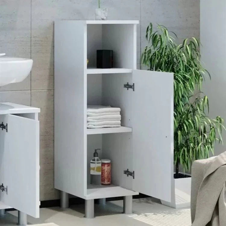 White Bathroom Unit – 30 × 30 × 90 cm | BU1