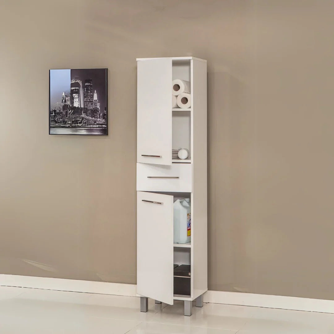 Ivory White Bathroom Unit – 35 × 30 × 180 cm | BU3