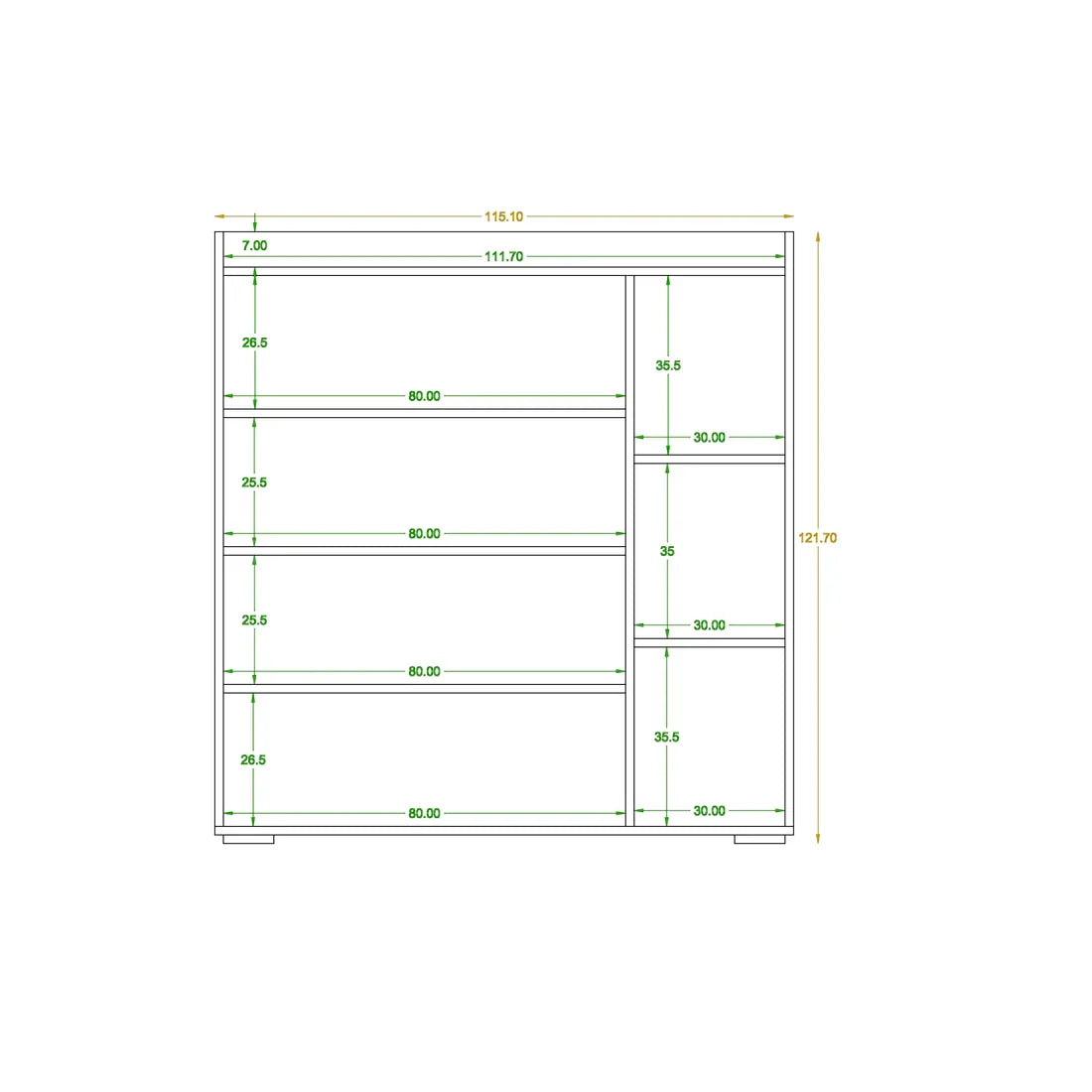 Shoe Cabinet 35 × 115 cm – SU105