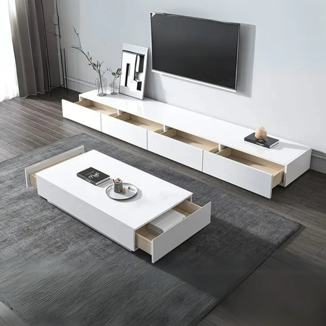 White Living Room Set – 240 × 40 × 40 cm | SET23