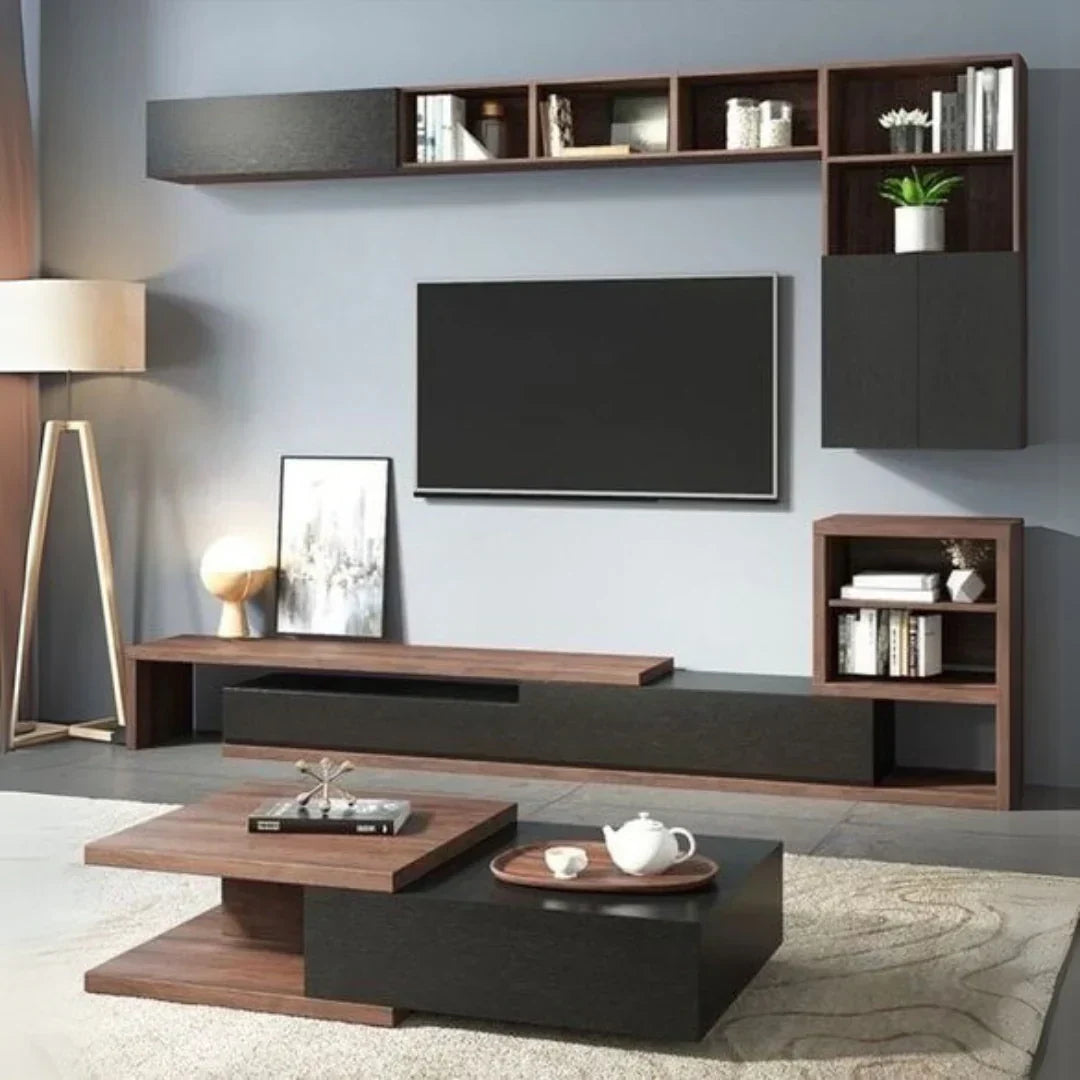 Black & Brown Living Room Set – 240 × 40 × 40 cm | SET27