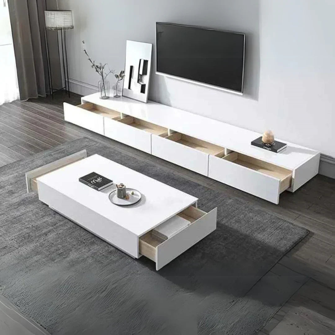White Living Room Set – 240 × 40 × 40 cm | SET30