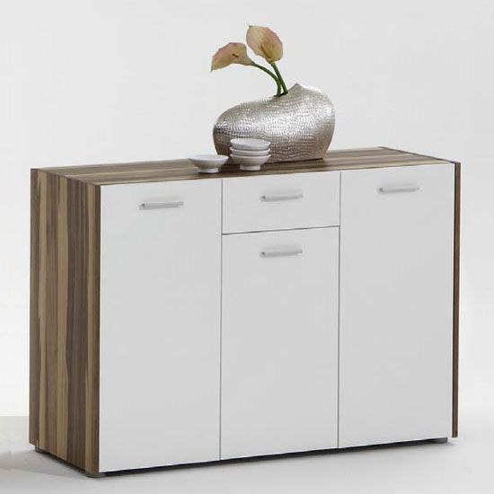 MDF Shoe Cabinet – White & Wood | SU14 | 120 × 40 × 100 cm