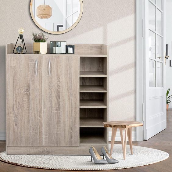 MDF Shoe Cabinet – Wood Color | SU15 | 90 × 40 × 100 cm
