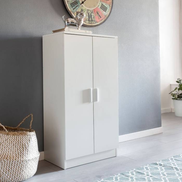 MDF Shoe Cabinet – White Color | SU24 | 80 × 40 × 100 cm
