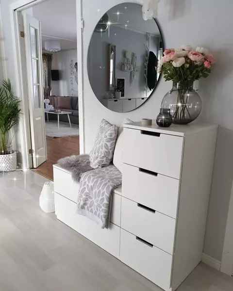 MDF Shoe Cabinet – White Color | SU34 | 120 × 40 × 80 cm