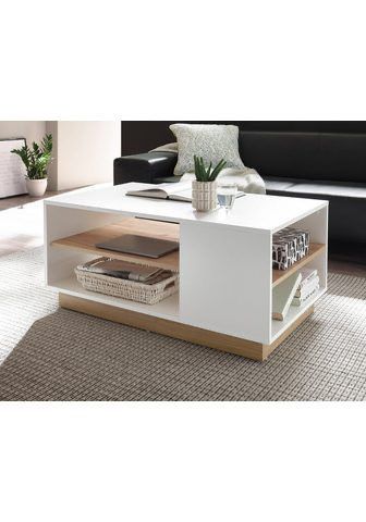Rectangular Table TA34 | White & Wood | 80 × 50 × 45 cm – MDF