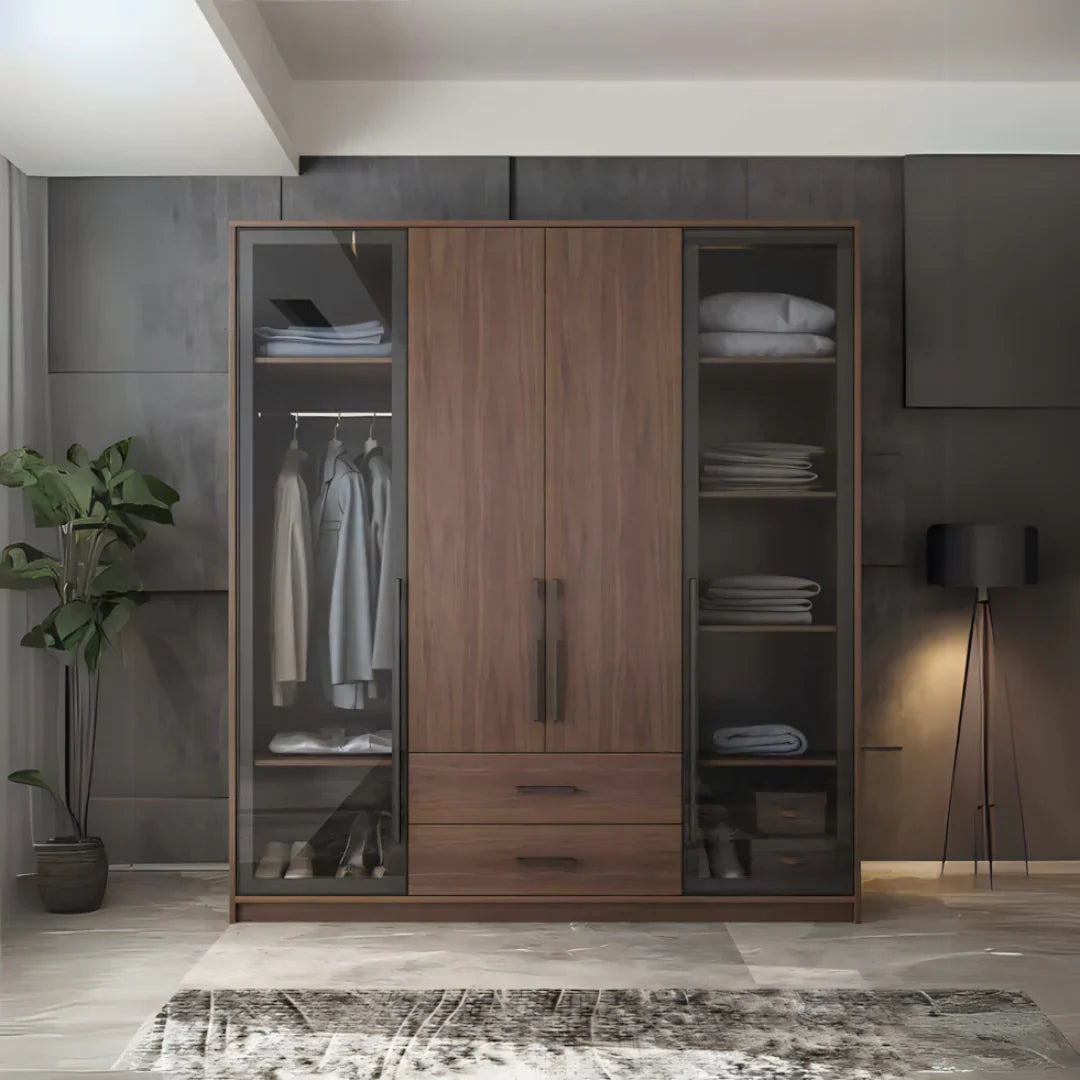 Brown Wardrobe – 160 × 50 × 220 cm | WD35