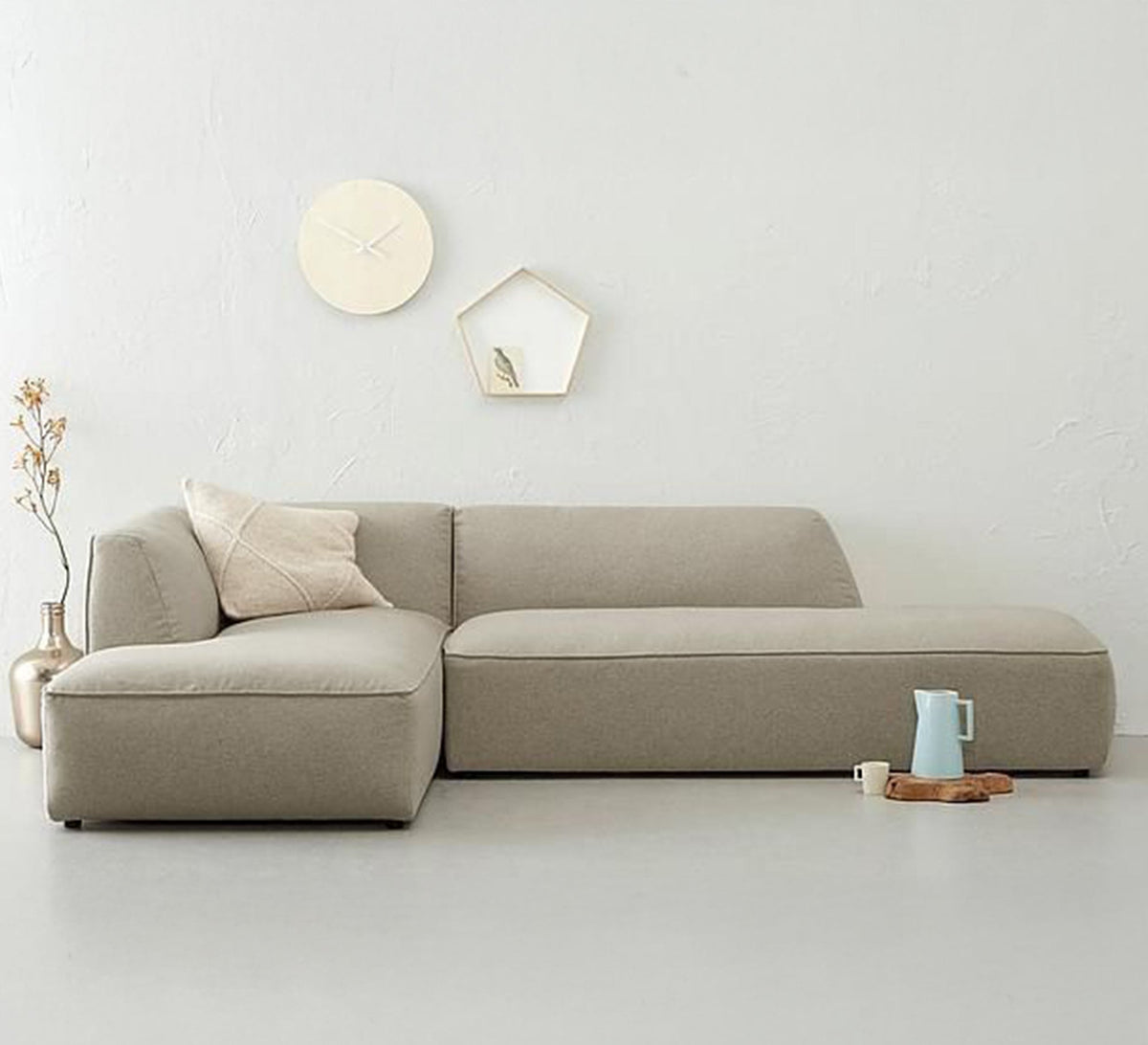 Modern Sectional Sofa RA113 Multicolor 250×170×75 cm – Natural Beech Wood