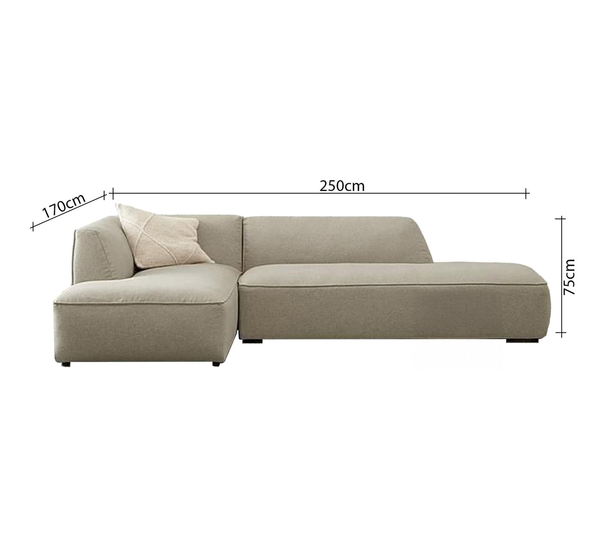 Modern Sectional Sofa RA113 Multicolor 250×170×75 cm – Natural Beech Wood
