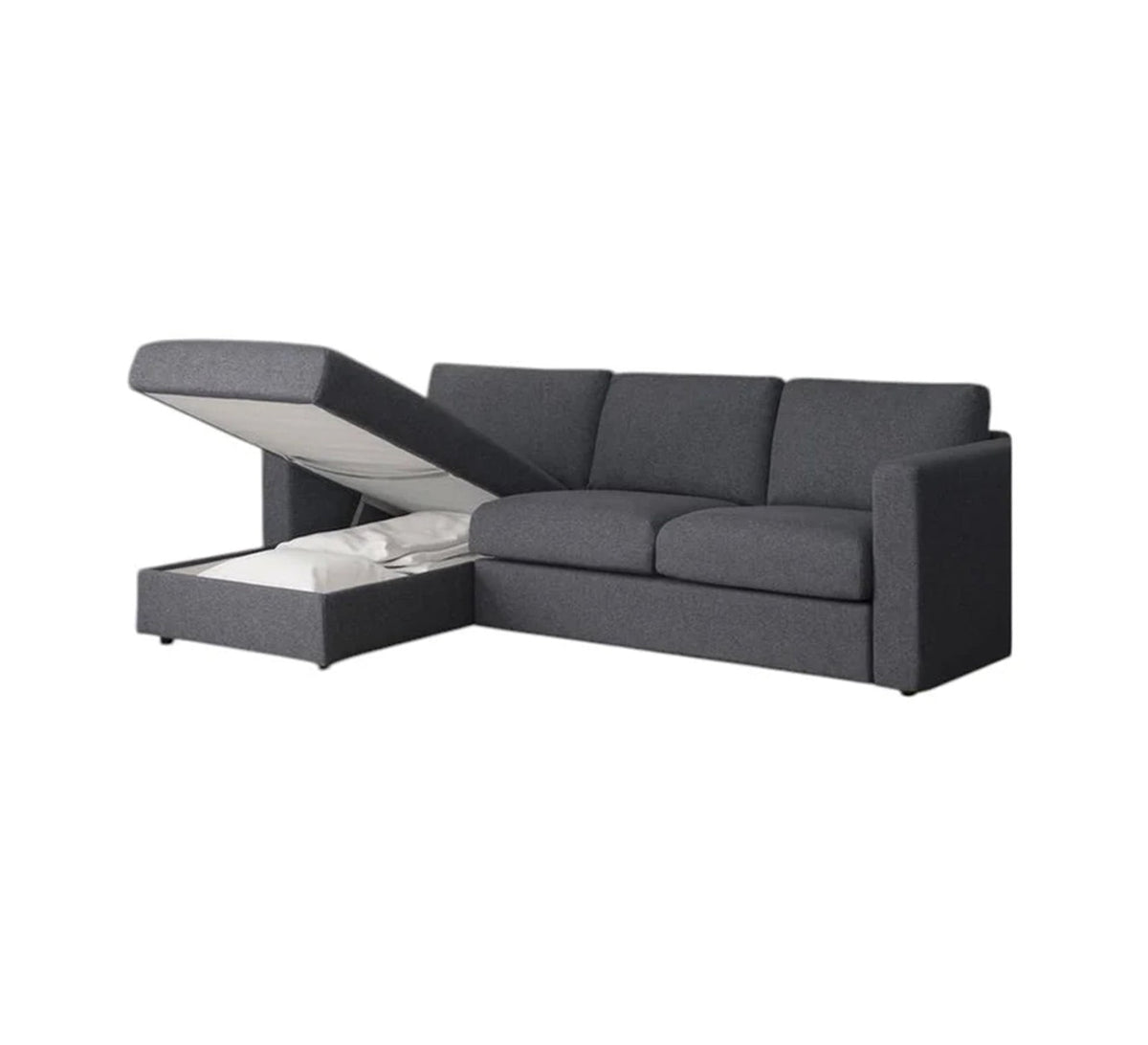 Dark Grey Corner Sectional Sofa RA110 280×160 cm – With Storage Space