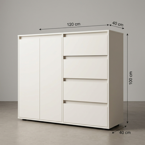 Shoe cabinet su390 dimensions width 120 cm height 100 cm depth 40 cm