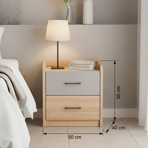 Nightstand co25 dimensions: width 50 cm, height 50 cm, depth 40 cm