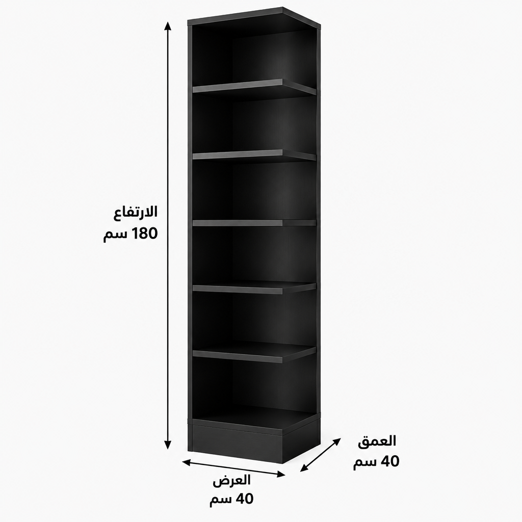 مقاسات BU44: العرض 40 سم والارتفاع 180 سم والعمق 40 سم