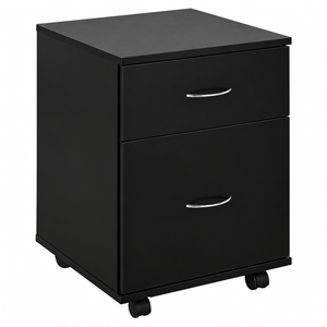 Black DR23 two-drawer unit on wheels