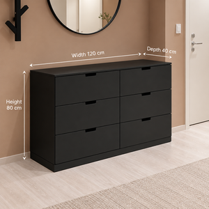 Modern black shoe cabinet, width 120 cm, depth 40 cm, height 80 cm