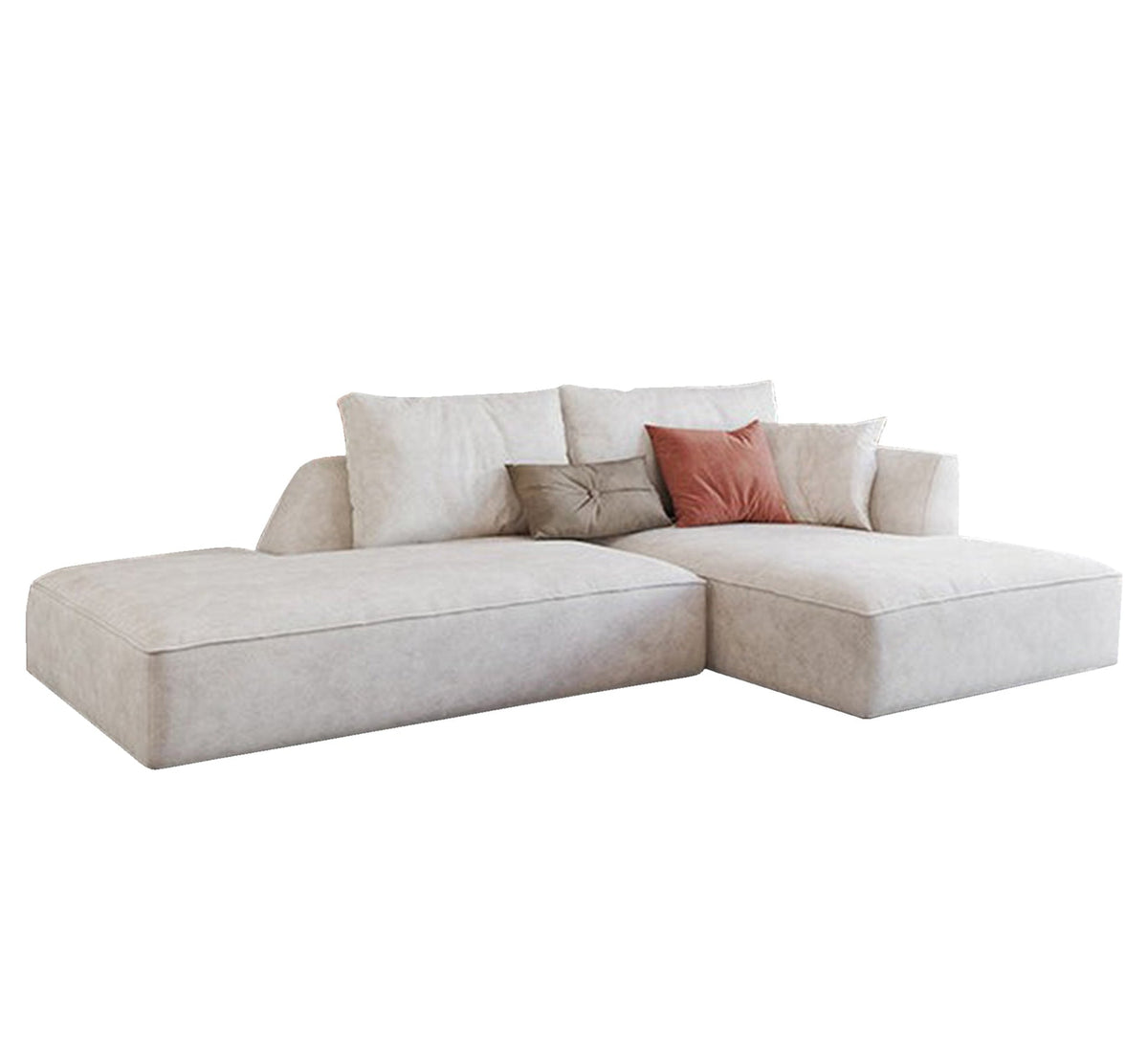 Modern Beige Sectional Sofa RA115 260×180×70 cm – Natural Beech Wood