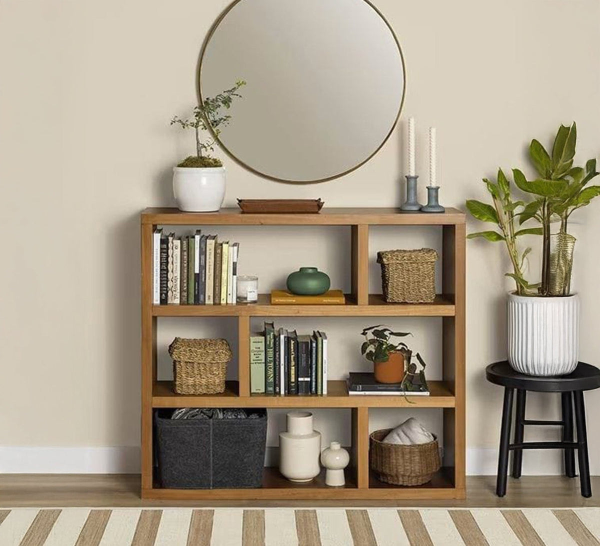 Modern Wooden Console KT112 Beige 100 × 29 × 100 cm – Natural Swedish Wood