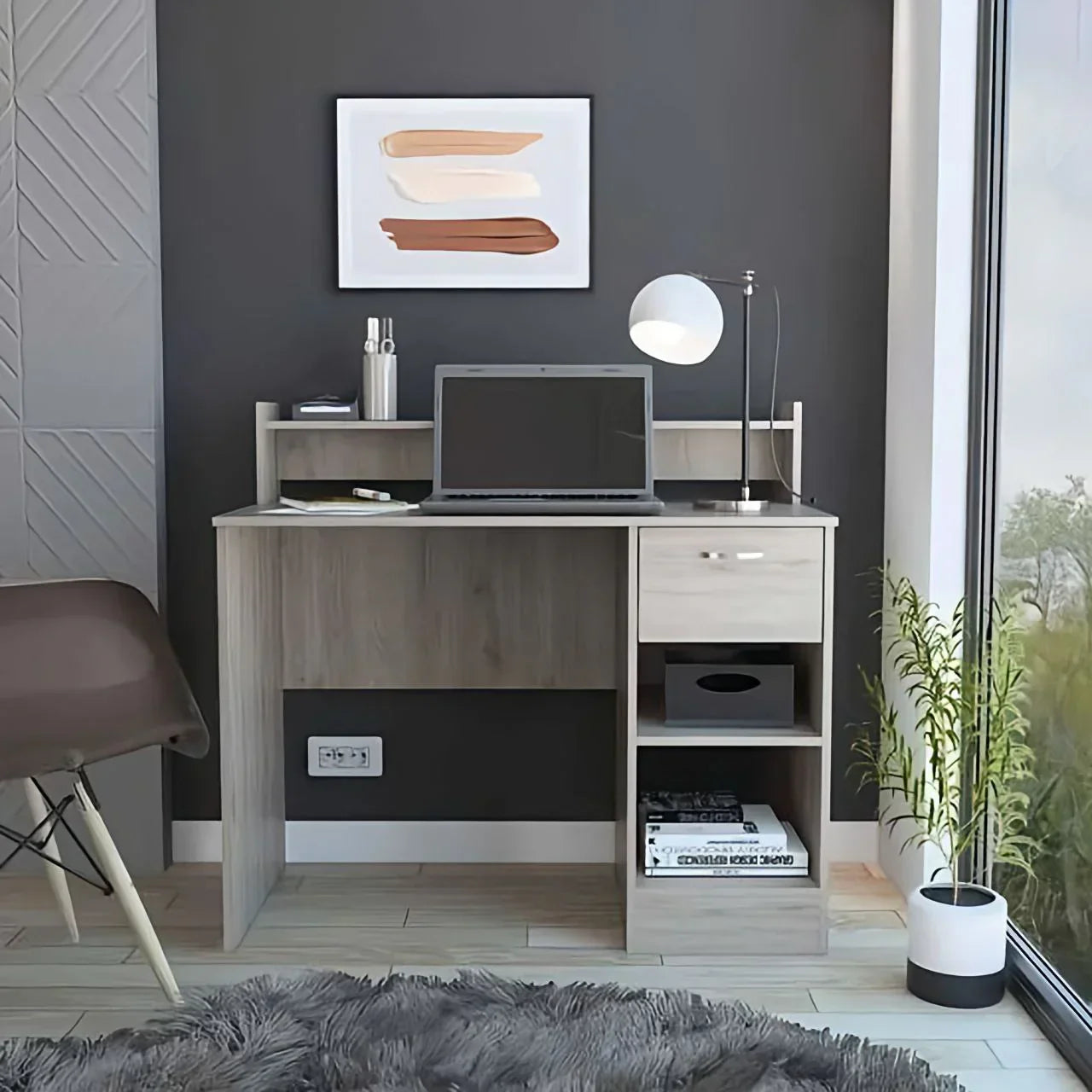 Natural Wood Modern Desk – 120 × 50 × 75 cm | DE33
