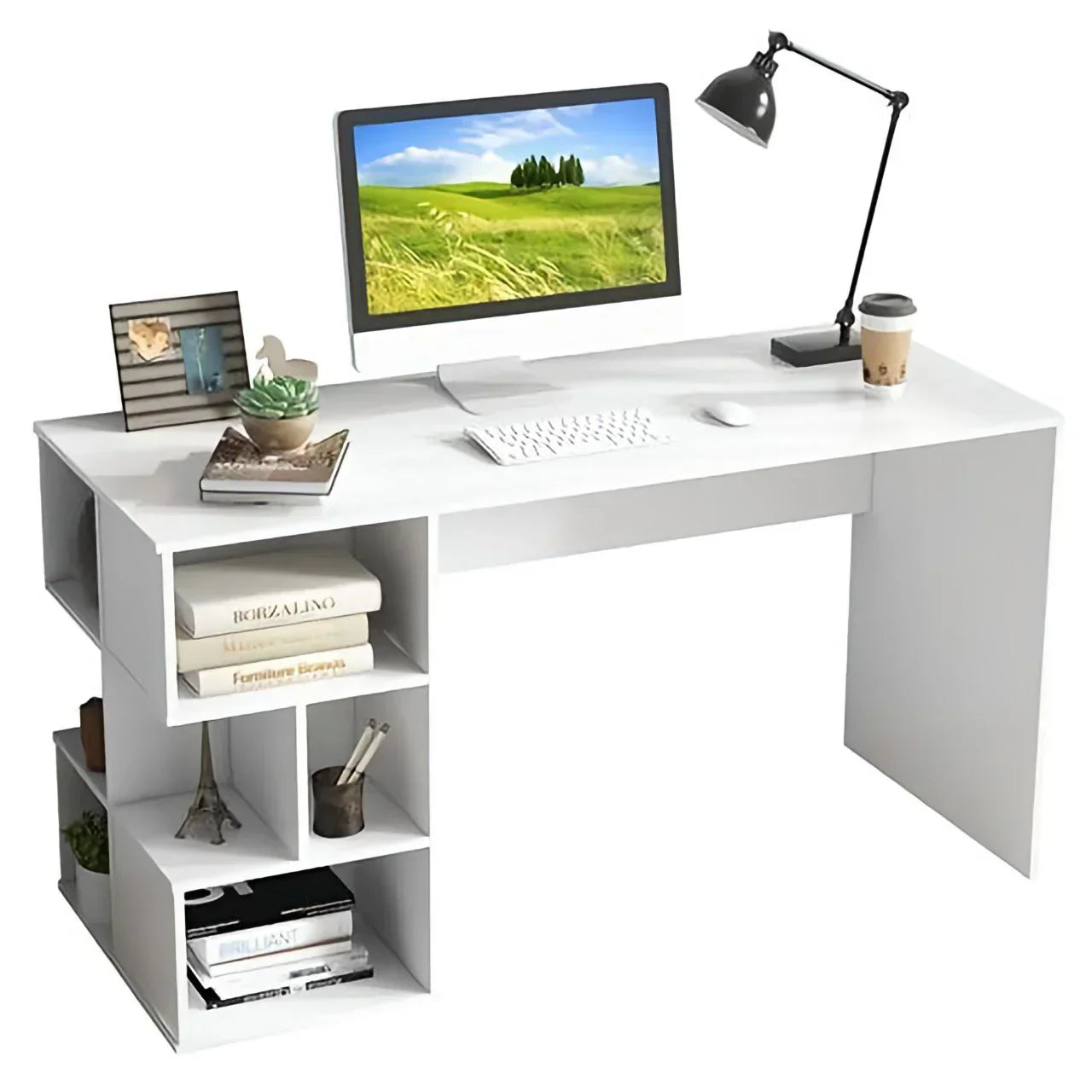 White Modern Minimalist Desk – 120 × 50 × 75 cm | DE30