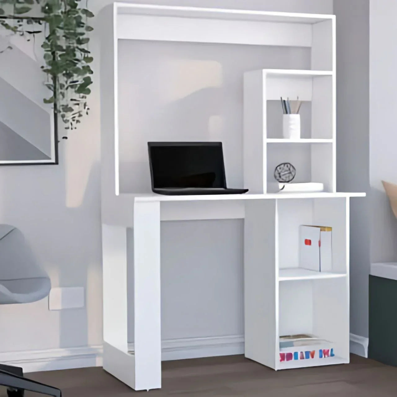 White Contemporary Desk – 120 × 50 × 75 cm | DE32