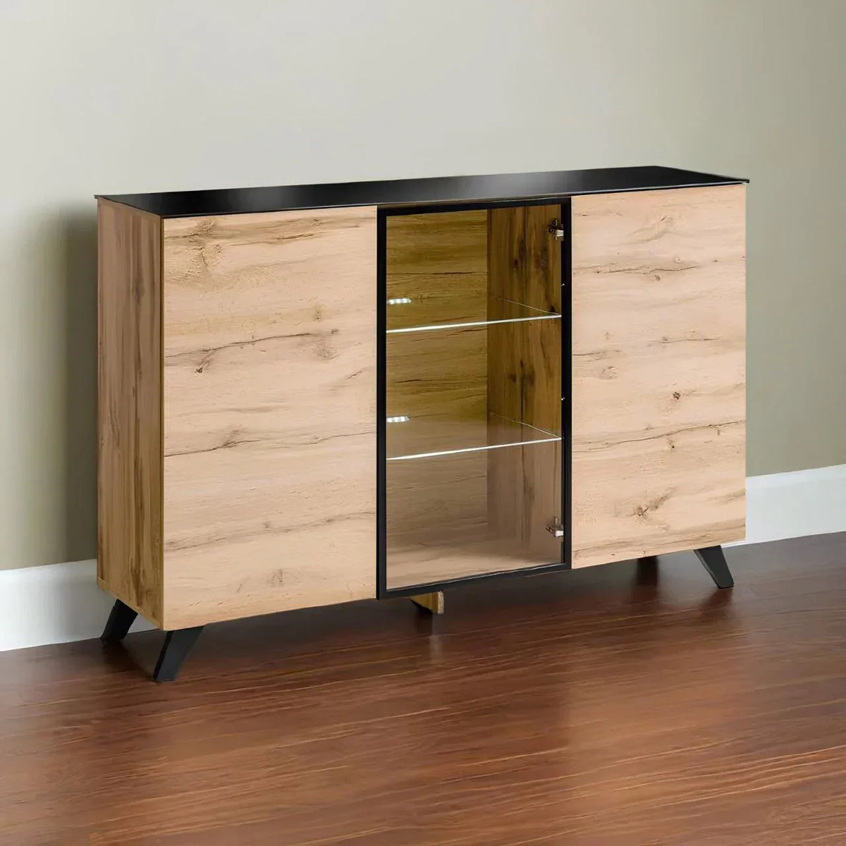 Buffet | Black & Wood | 150 × 40 × 100 cm | BT19