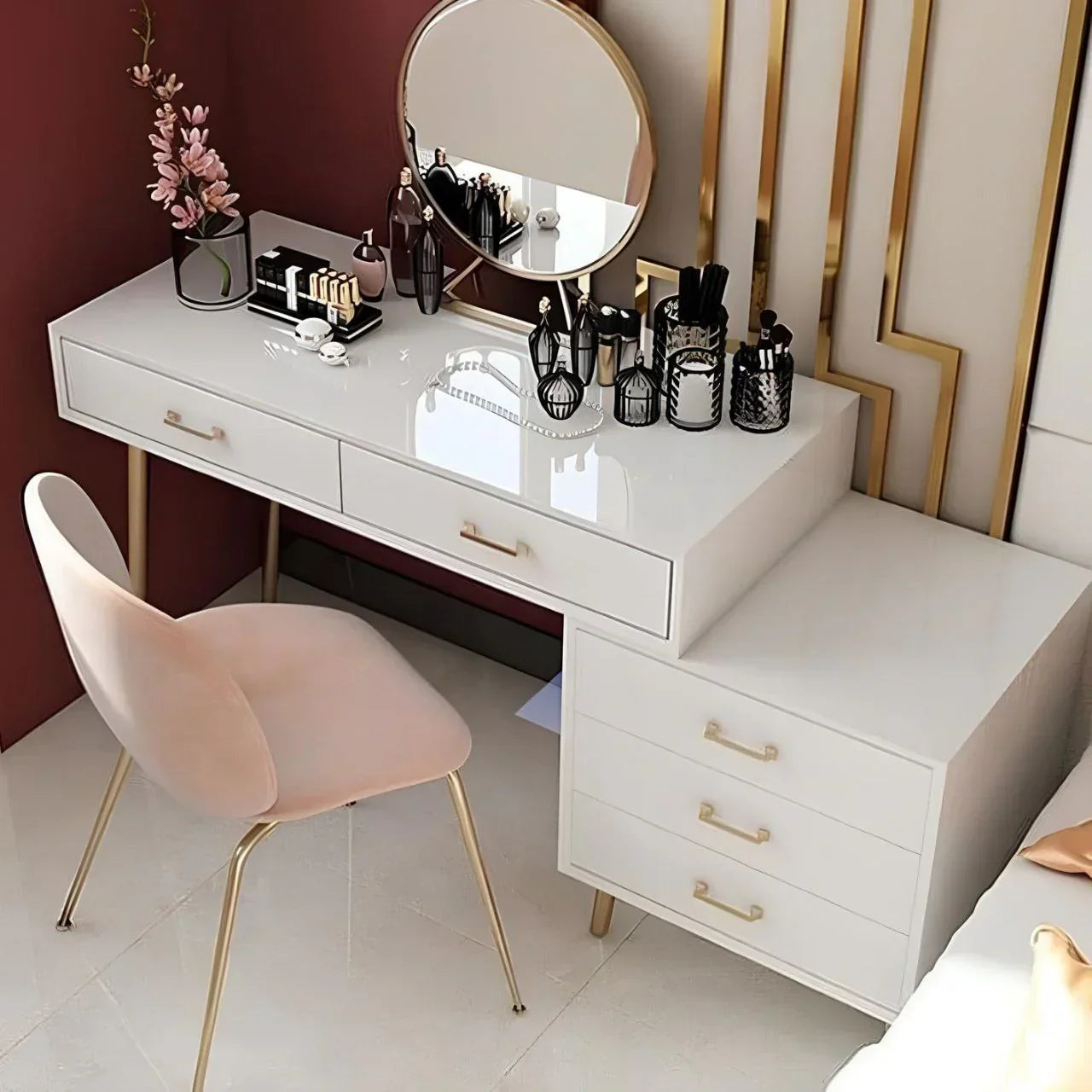 Dressing Table | Acrylic White | 120 x 90 x 40 cm | DT44