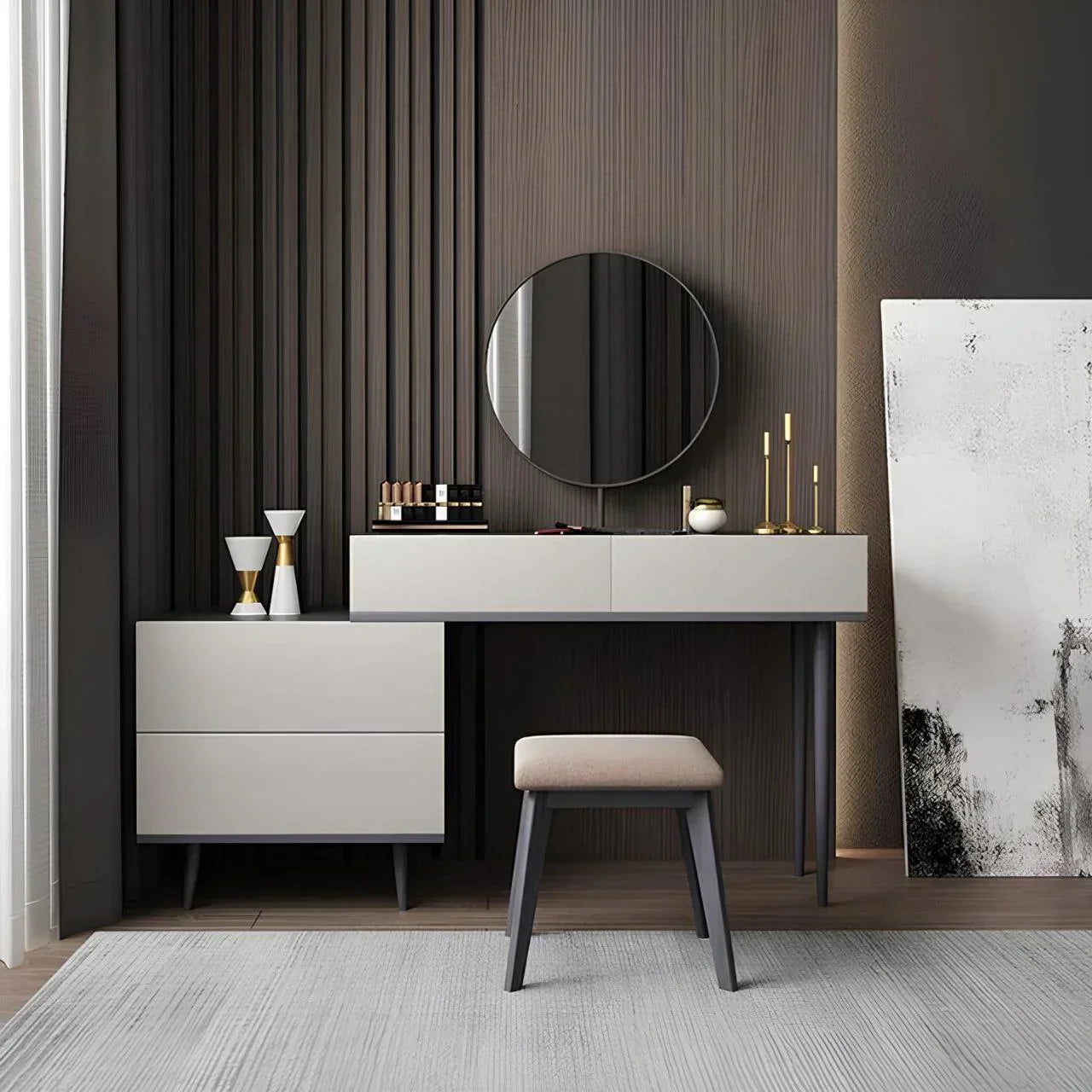 Dressing Table | White & Grey | 120 x 100 x 40 cm | DT37