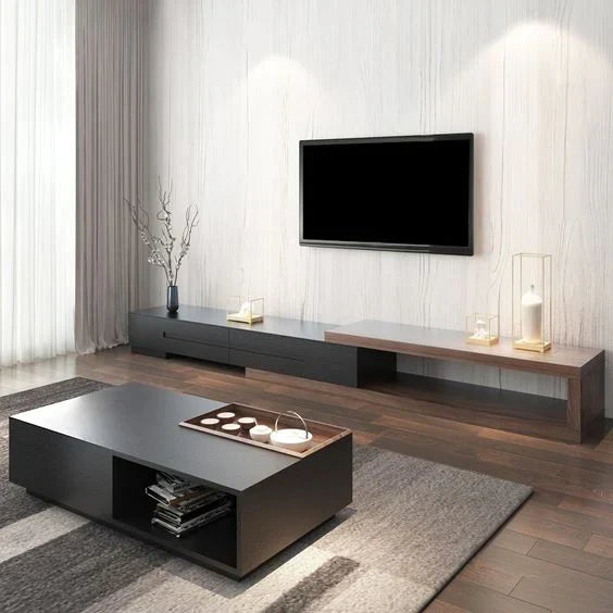 Black & Brown Living Room Set – 240 × 40 × 40 cm | SET 1
