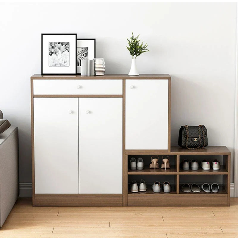 MDF Shoe Cabinet – Wood Color | SU44 | 140 × 40 × 110 cm
