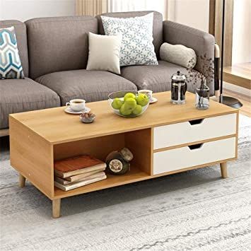 Rectangular Table TA13 | White & Wood | 120 × 50 × 40 cm – MDF