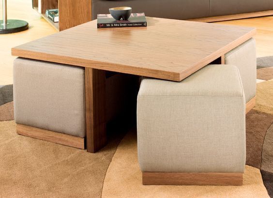 Rectangular Table TA19 | Wood | 80 × 80 × 40 cm – MDF