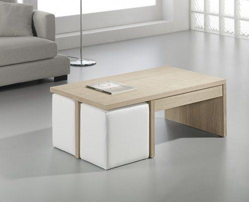Rectangular Table TA62 | Wood & White | 120 × 60 × 45 cm – MDF