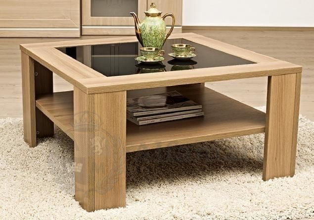 Square Table TA66 | Wood | 70 × 70 × 40 cm – MDF
