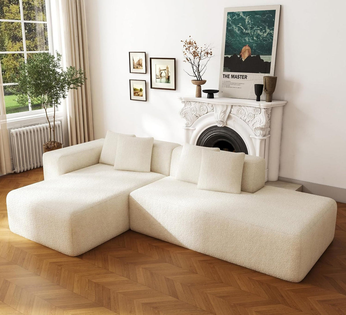 Modern Chic Sectional Sofa RA112 Multicolor 240×160×75 cm – Beech Wood