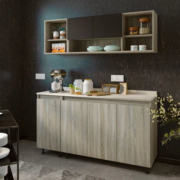 مطبخ قطعتين بتصميم عصري واسع - K12