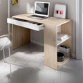 Wood & White Desk – 100 × 50 × 80 cm | DE11