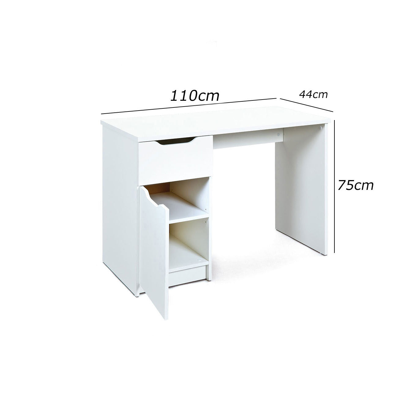 Modern Ultra-Compact Executive Desk – 110 × 44 cm | DE51