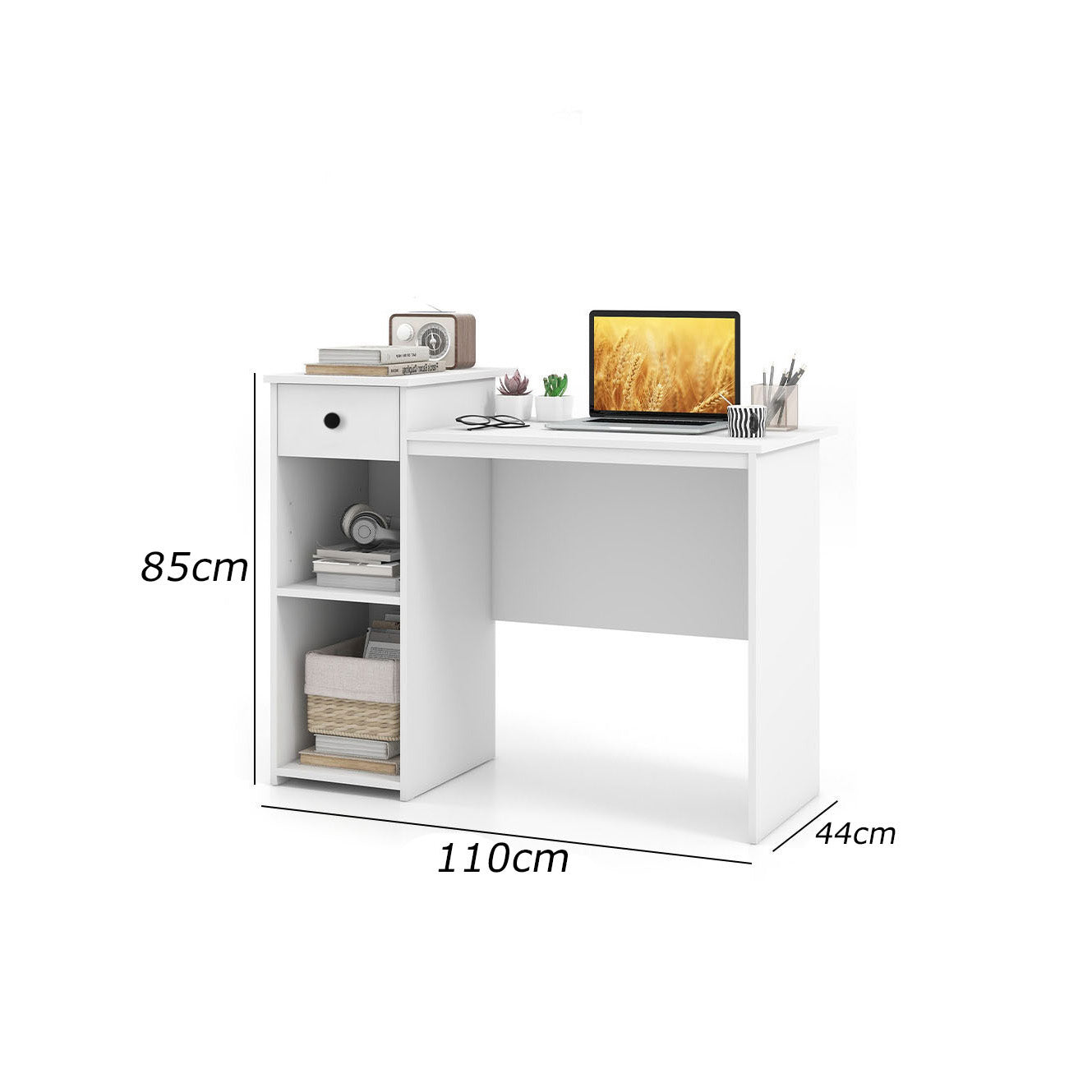 Modern Compact Executive Desk – 110 × 44 cm | DE52