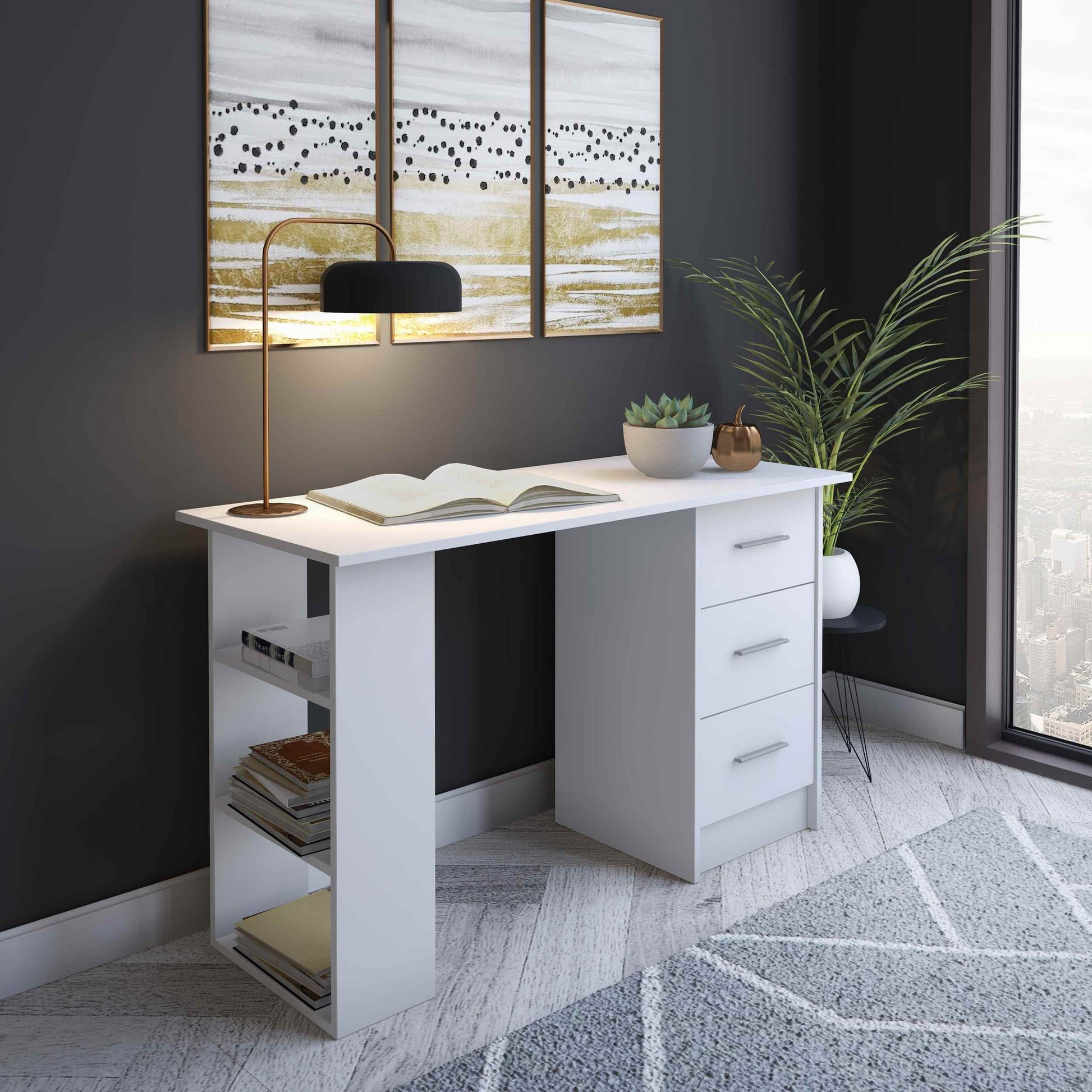 Modern Executive Streamlined Desk – 140 × 46 cm | DE57