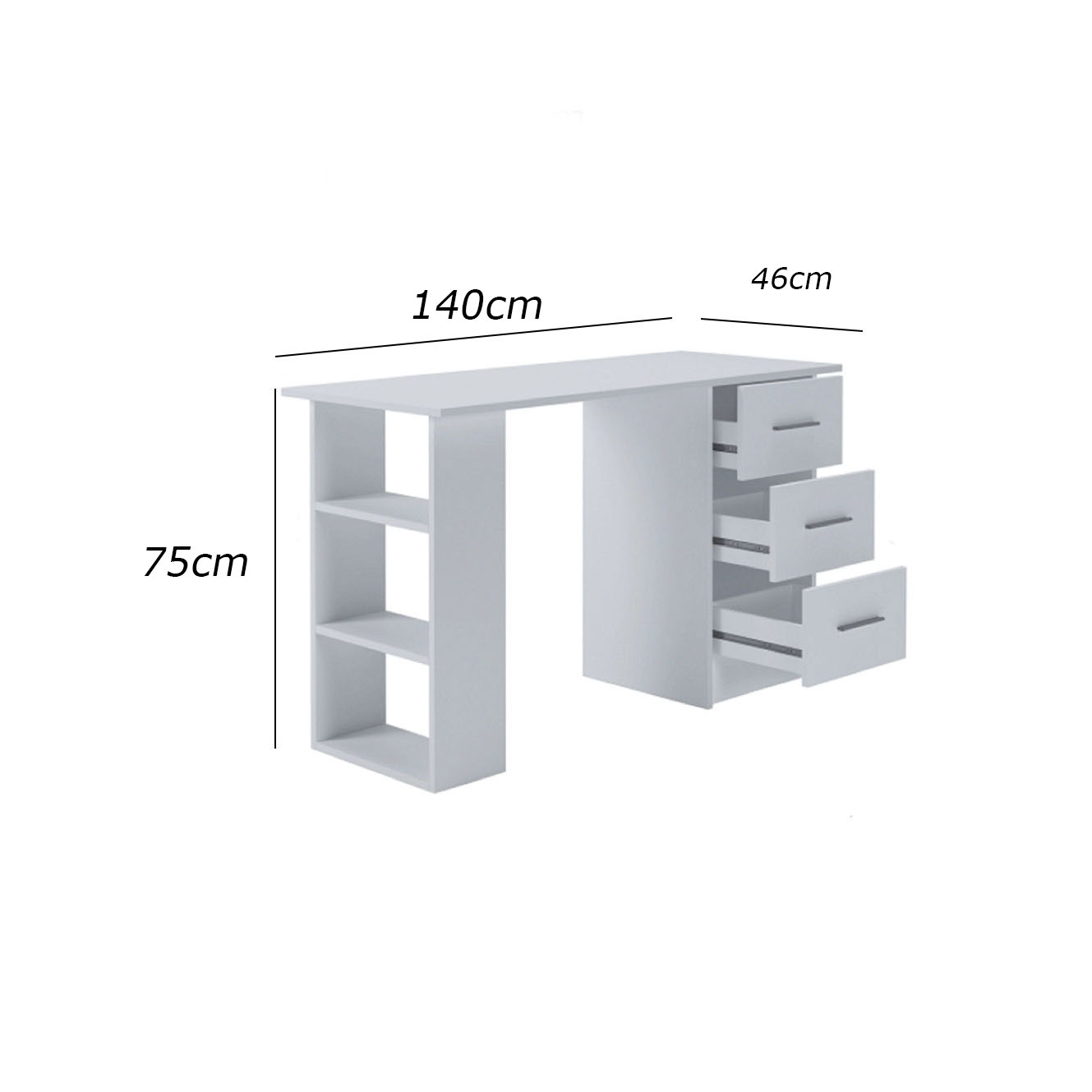 Modern Executive Streamlined Desk – 140 × 46 cm | DE57