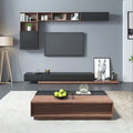 Black & Wood Living Room Set – 200 × 40 × 40 cm | SET3