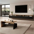 Black & Wood Living Room Set – 160 × 40 × 40 cm | SET52
