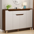 MDF Shoe Cabinet – White & Brown | SU25 | 140 × 40 × 100 cm