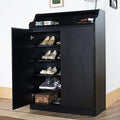 MDF Shoe Cabinet – Black Color | SU28 | 80 × 40 × 110 cm