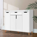 MDF Shoe Cabinet – White Color | SU35 | 120 × 40 × 110 cm