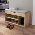 MDF Shoe Cabinet – Wood & Grey | SU4 | 80 × 40 × 40 cm