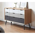 MDF Shoe Cabinet – White & Wood | SU53 | 120 × 40 × 90 cm