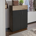 Shoe Cabinet | Black & Wood | 80 x 40 x 100 cm | SU58